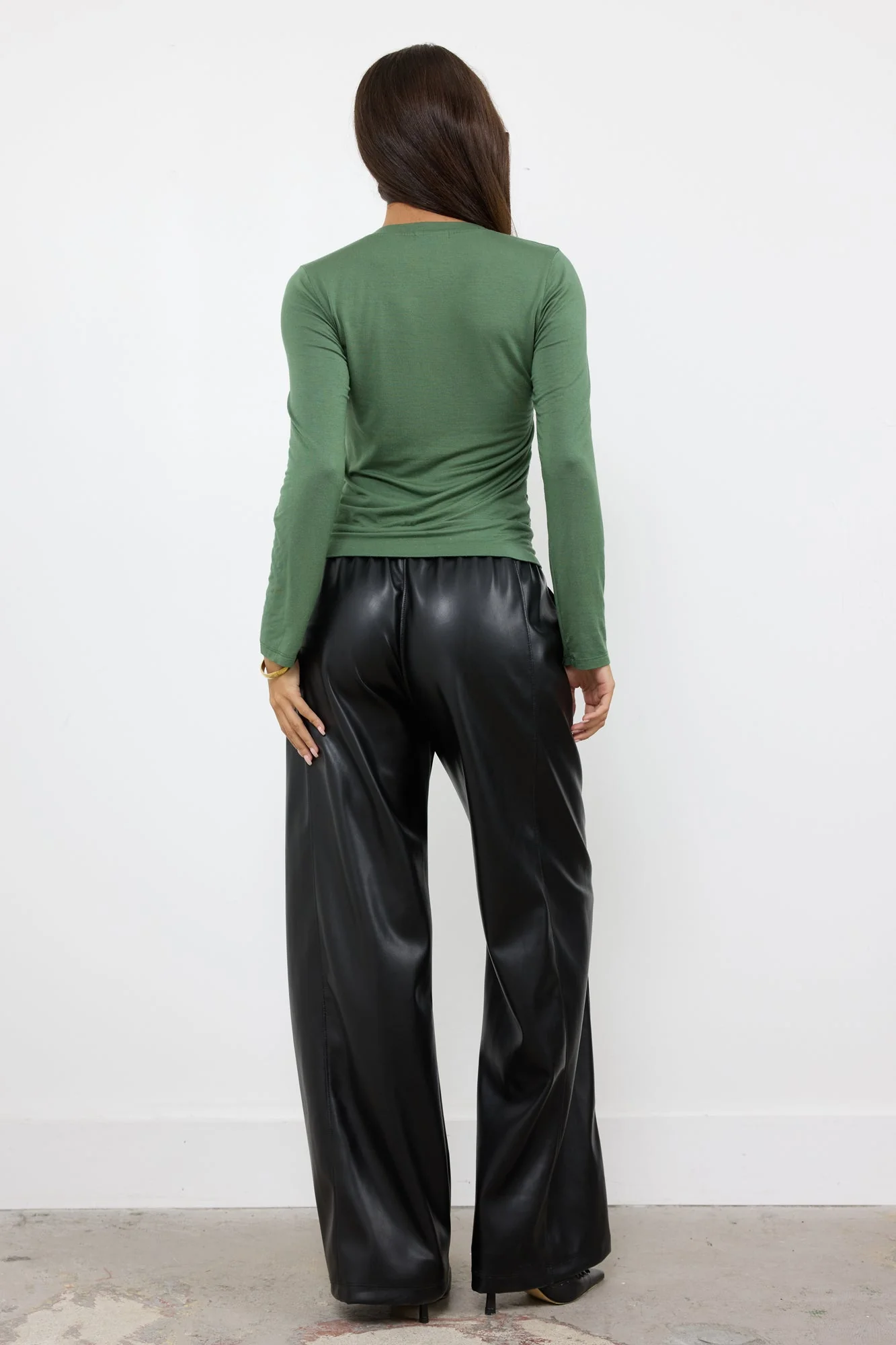 Nico V Neck Top With Front Shirring - Image 4