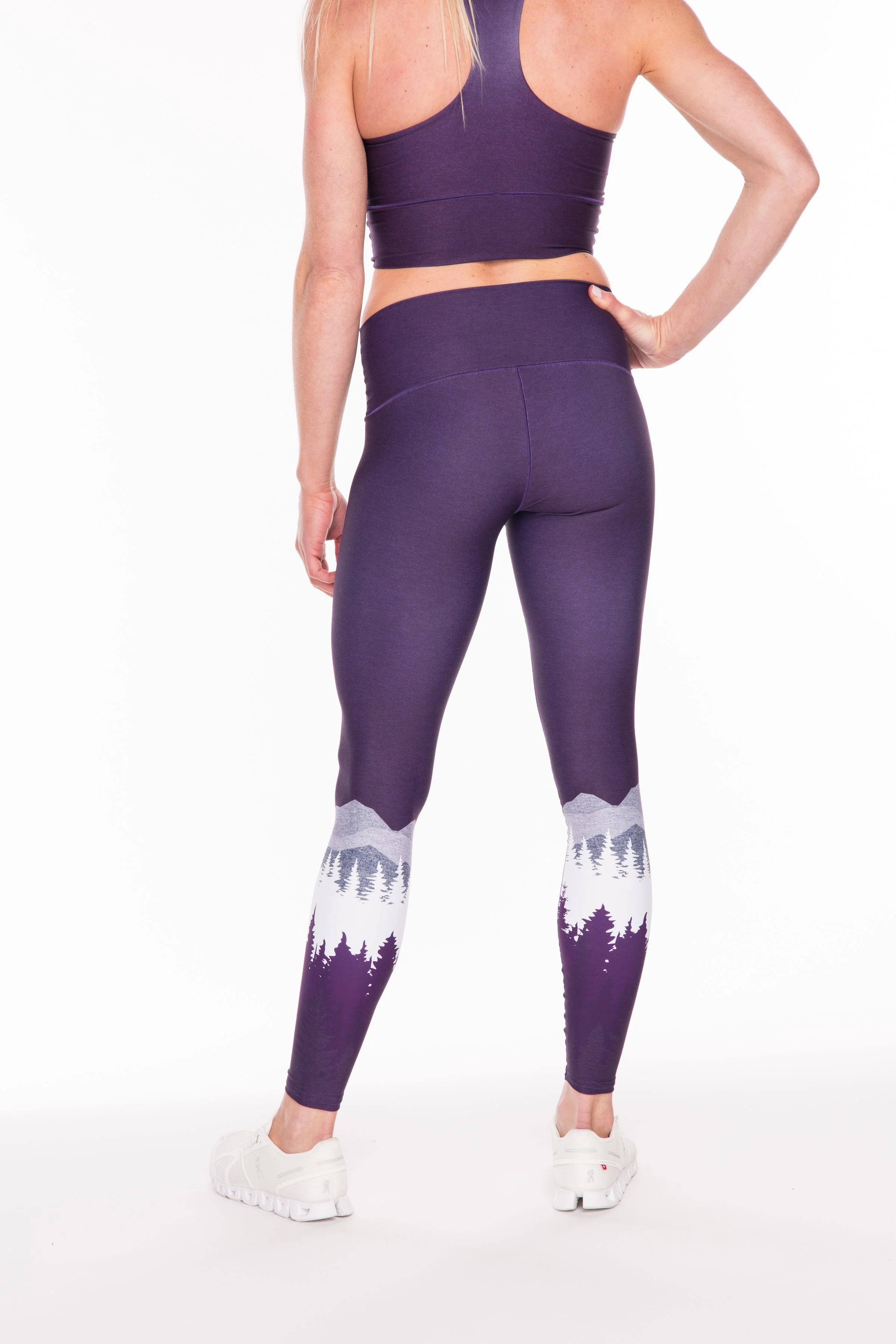 Eco-Friendly Summit Yoga Pants - Purple - Image 2
