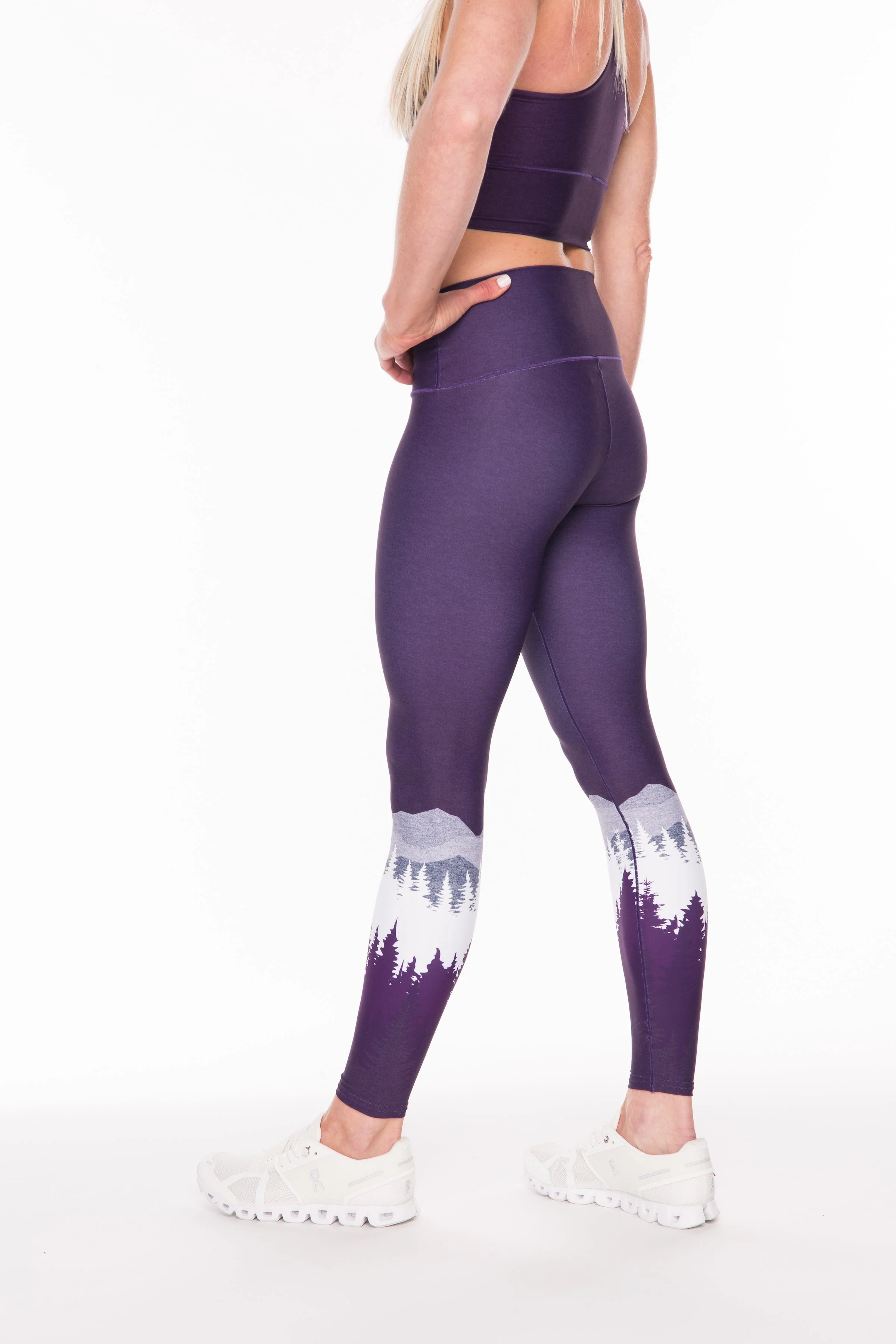 Eco-Friendly Summit Yoga Pants - Purple - Image 3