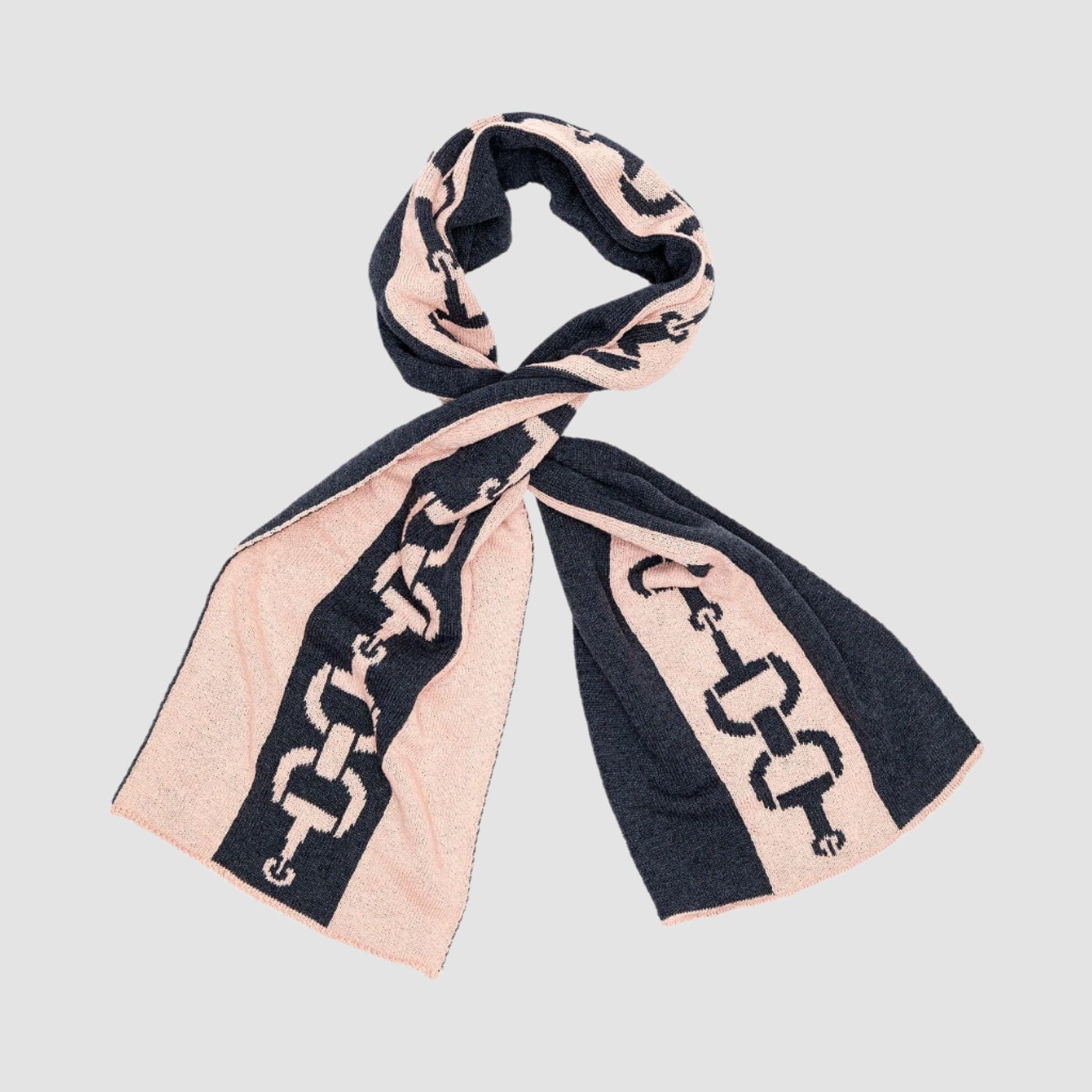 Reversible Scarf Sustainable Knit Snaffle Bit Stripe - Image 6