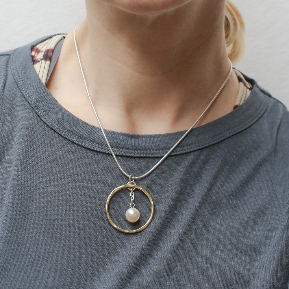 Ring with Hanging Pearl Necklace - Image 2