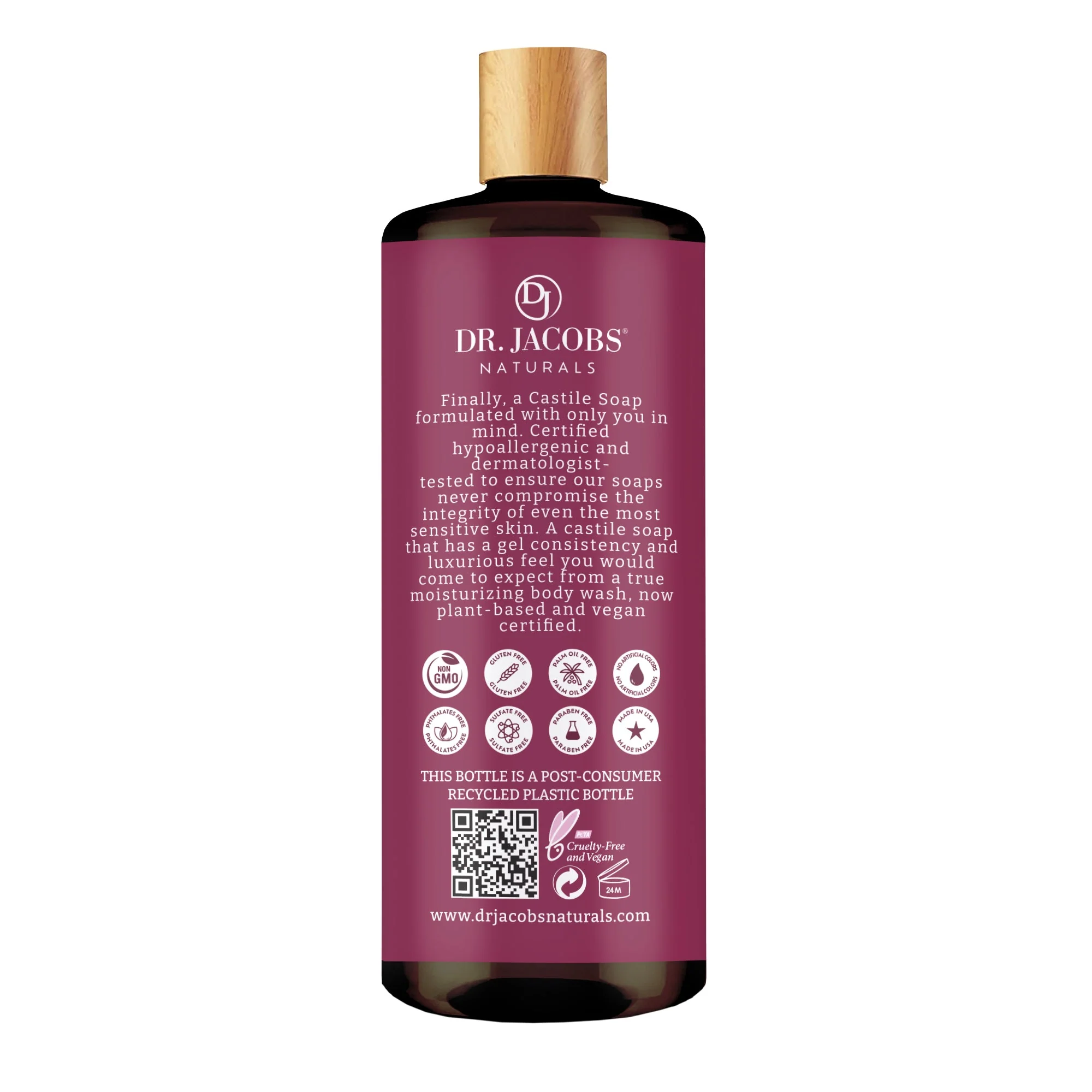 Rose Castile Body Wash - 32 oz - Image 2