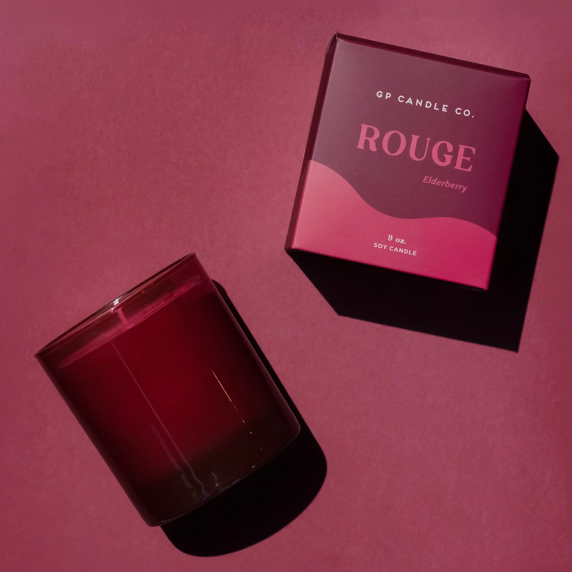 Rouge 9 oz. Hue Soy Candle - Elderberry