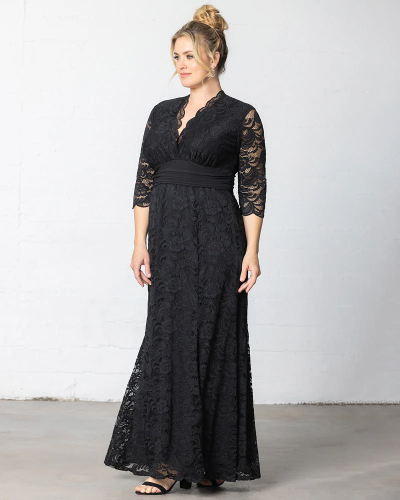Plus Size Screen Siren Lace Evening Gown - Image 4