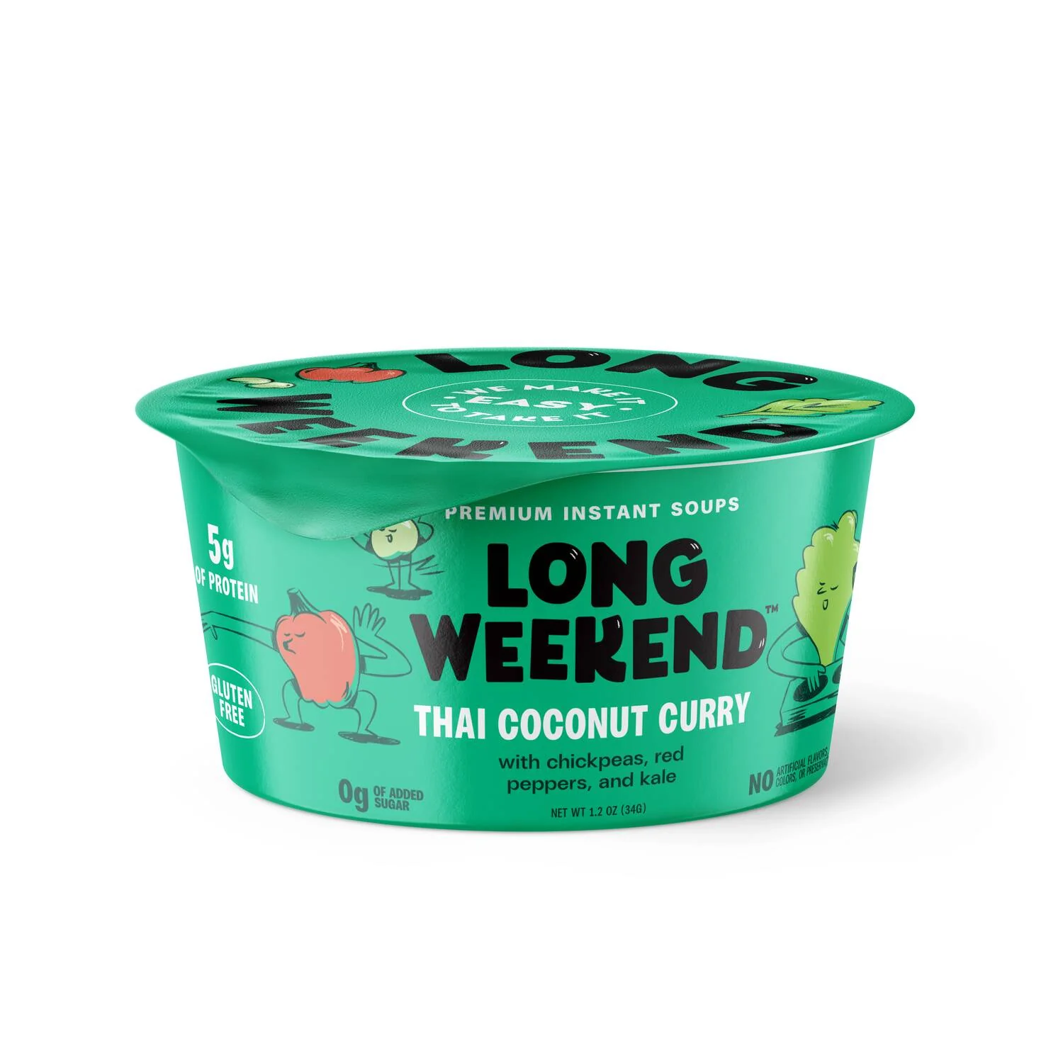 Instant Soup Thai Coconut Curry 6-Pack - Kale Chickpea