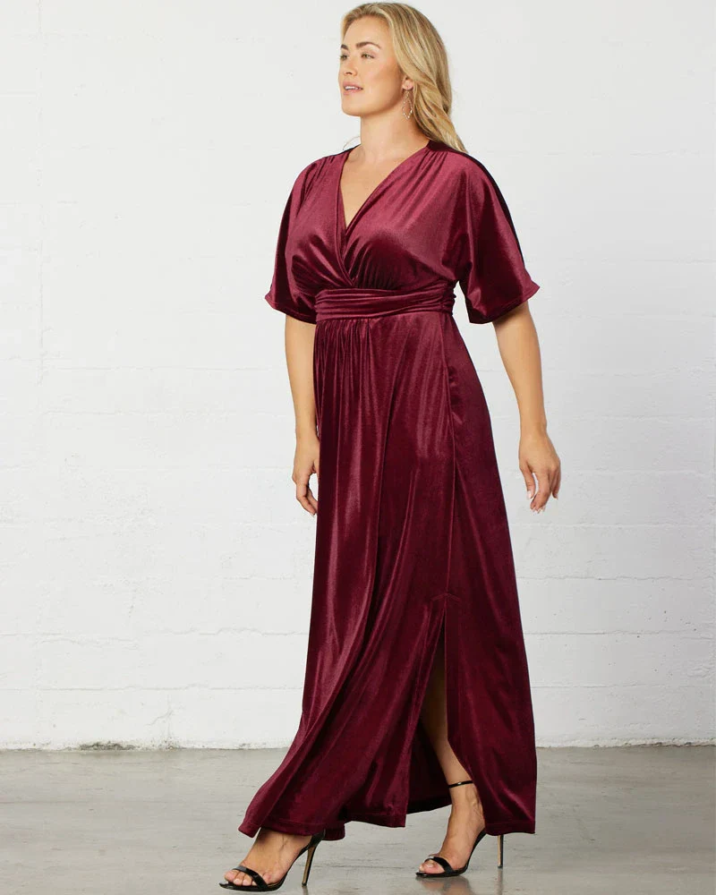 Plus Size Verona Velvet Evening Gown - Image 24