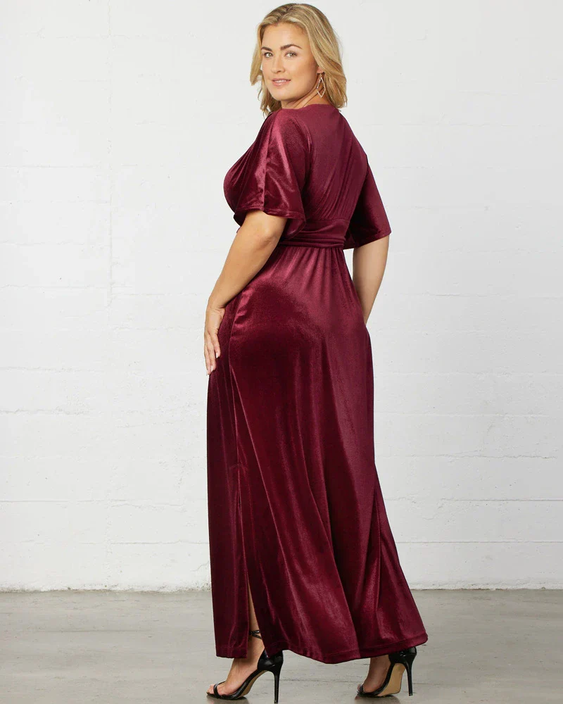 Plus Size Verona Velvet Evening Gown - Image 25