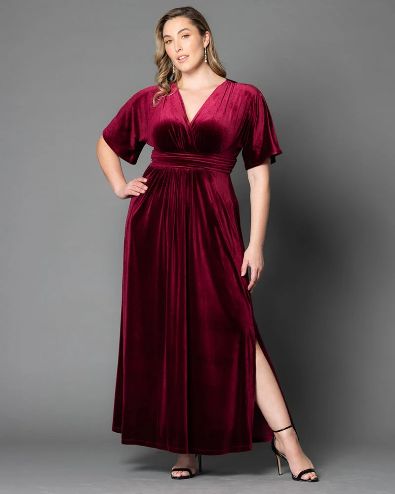 Plus Size Verona Velvet Evening Gown - Image 27