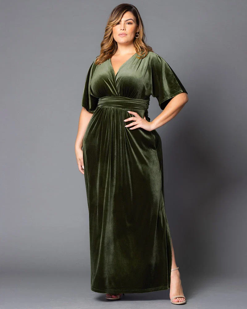 Plus Size Verona Velvet Evening Gown - Image 7