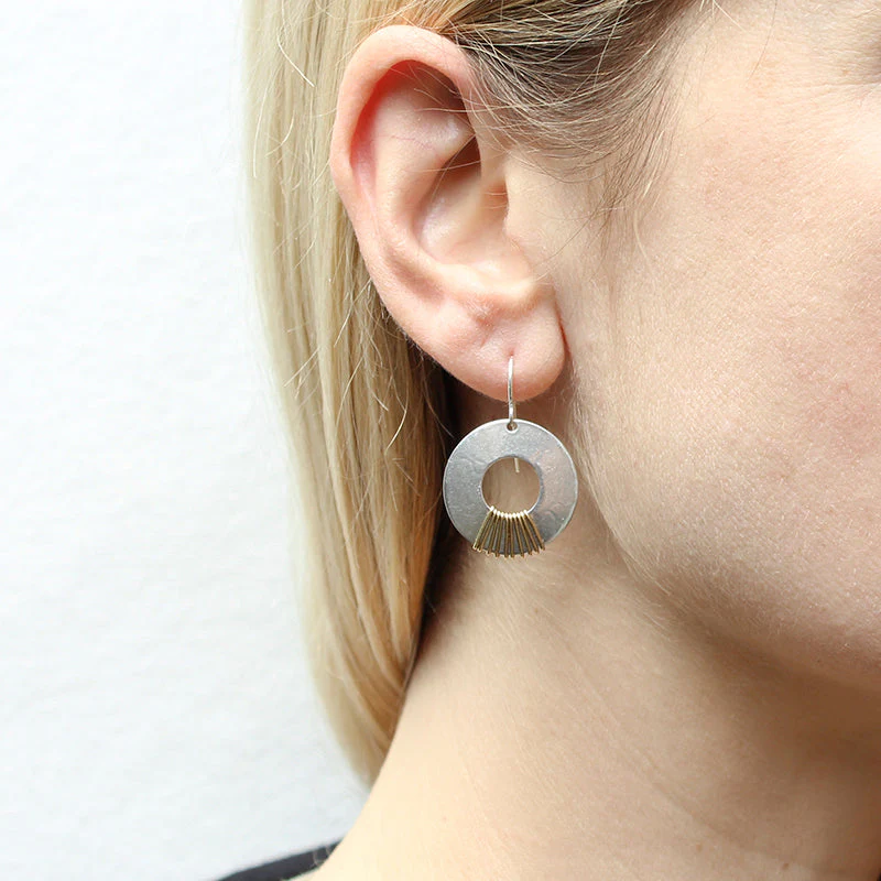 Wire Wrapped Cutout Disc Wire Earring - Image 2