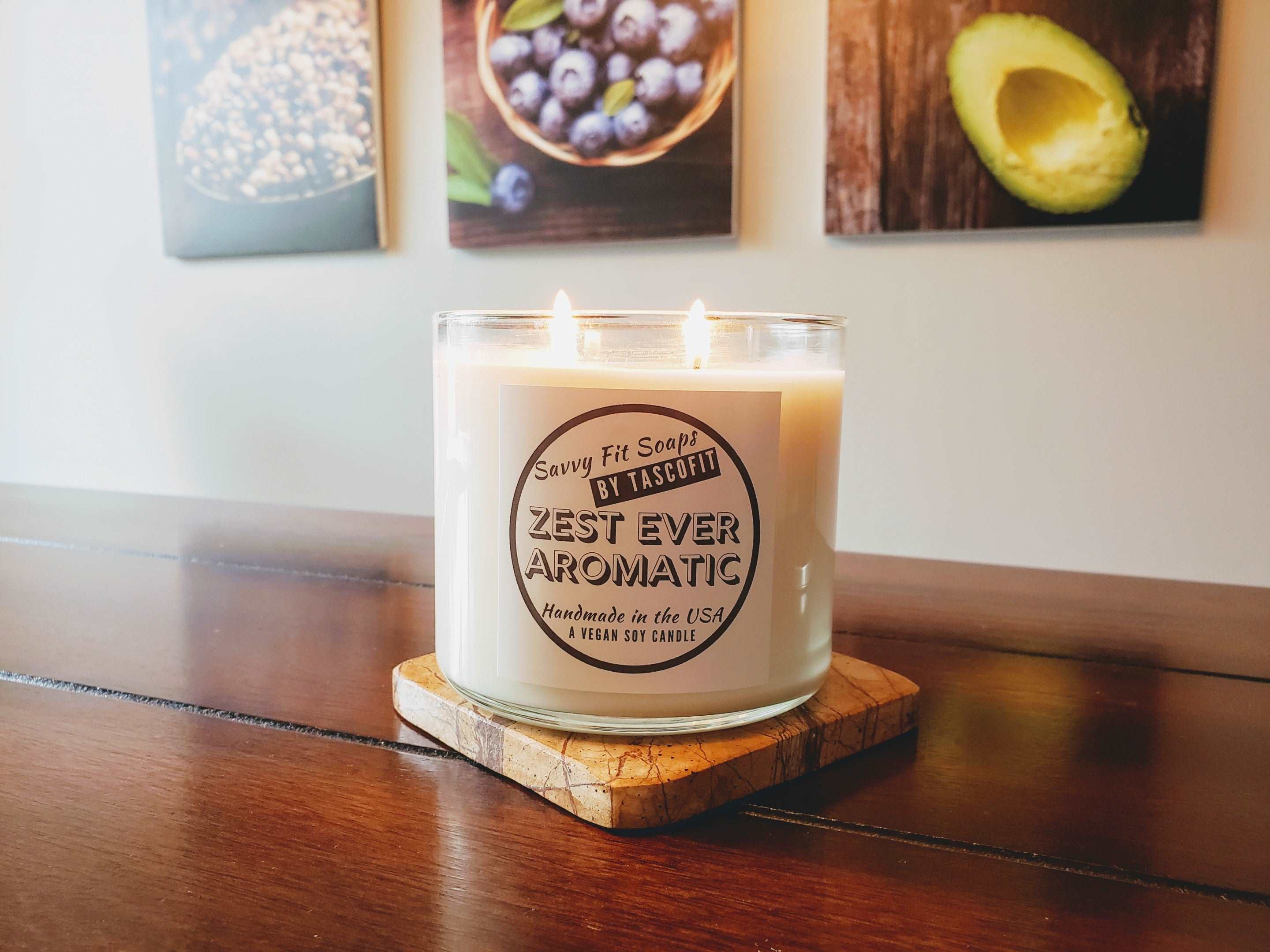 Zest Ever Aromatic Handcrafted Soy Lemon Candle - 18 Oz - Image 6